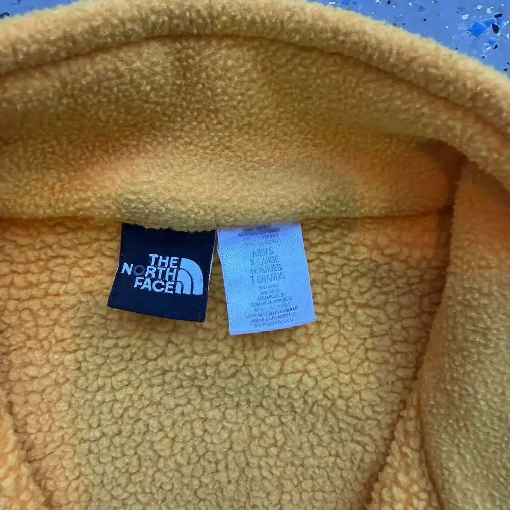 Vintage The North Face Yellow Full Zip Fleece Jacket, Men's XL